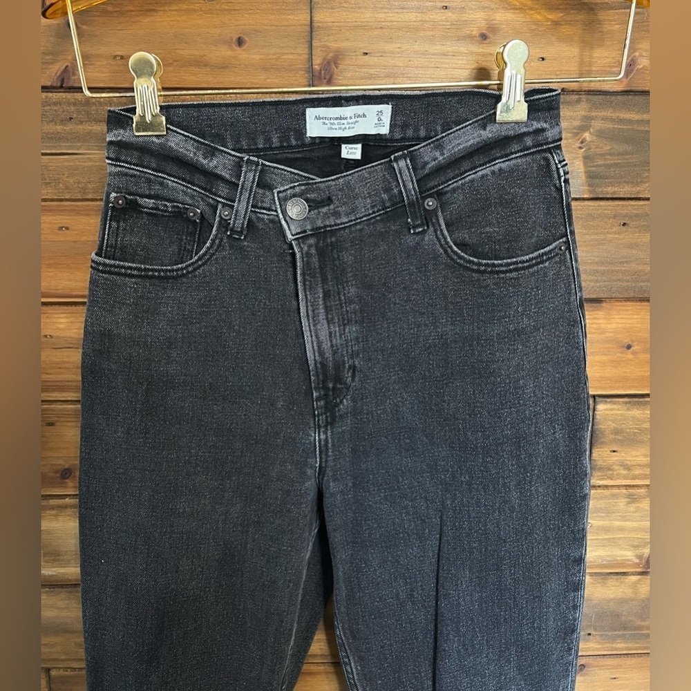 Abercrombie & Fitch the 90’s Slim ultra high rise curve love size 25/0L - Picture 2 of 8